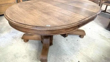 Mesa Oval/circular En Roble, Extensible 1,70 X 1,30 X 0,78 Alto ( Sin  Ext. 1,27 )