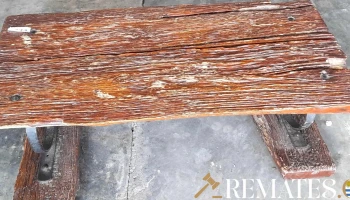 mesa ratona rustica base de hierro