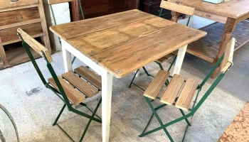 Mesa Y 4 Sillas Plegables 0,96 X 0,80 X 0,75 Alto