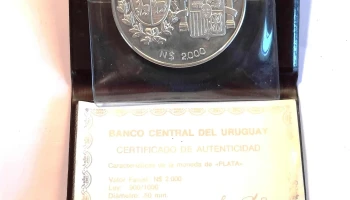 Moneda Visita Reyes de España 65 gr 1986 con estuche