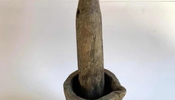 Mortero De Madera Dura Con Pilon