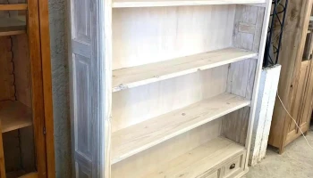 Mueble Estante Biblioteca 2 Caj Laqueado Laterales Postigos 1,60 X 0,30 X 1,88 Alto