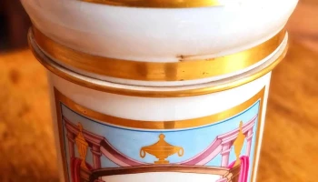 Muy antiguo frasco Farmacia porcelana francesa impecable estado