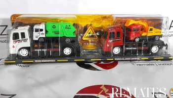 par de camiones con camion y camion con pala