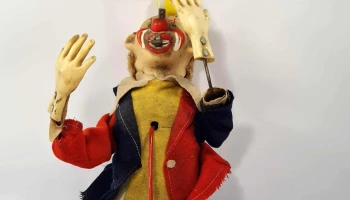 Payaso juguete de chapa antiguo