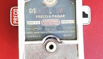 Reloj de taxi antiguo banderas esmaltadas funciona