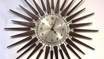 Reloj Ferretti centro metal y rayos madera