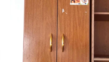 ropero en Mdf 2 puertas 2 cajones marron claro