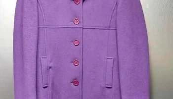 Saco de paño color violeta, talle M