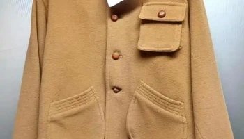 Saco de paño de lana para niño, talle M de color beige