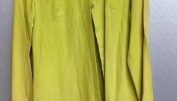 Saco verde manzana en lino italiano, talle 42