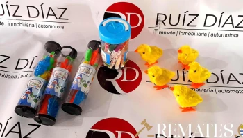 set de 18 fibras de colores con sello, 3 set de pesca y 5 patos caminadores
