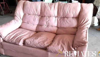 sillon de 3 cuerpos en pantasote color rosa