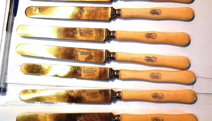 12 Cuchillos De Postre Mango Marfil Con 2 - 05-06-2021