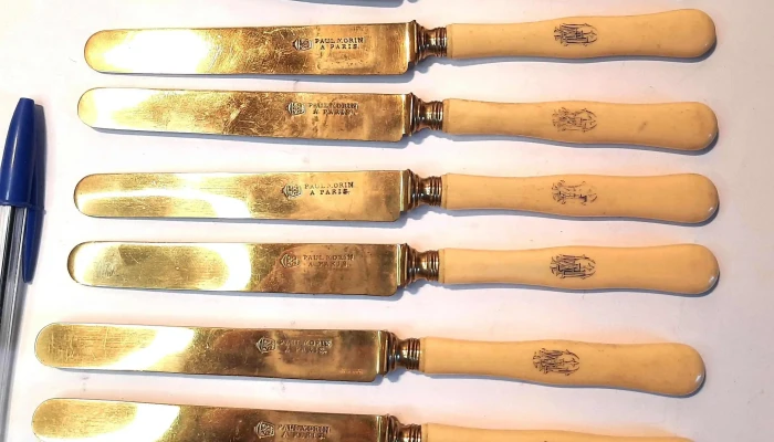 12 Cuchillos De Postre Mango Marfil Con 3 - 05-06-2021