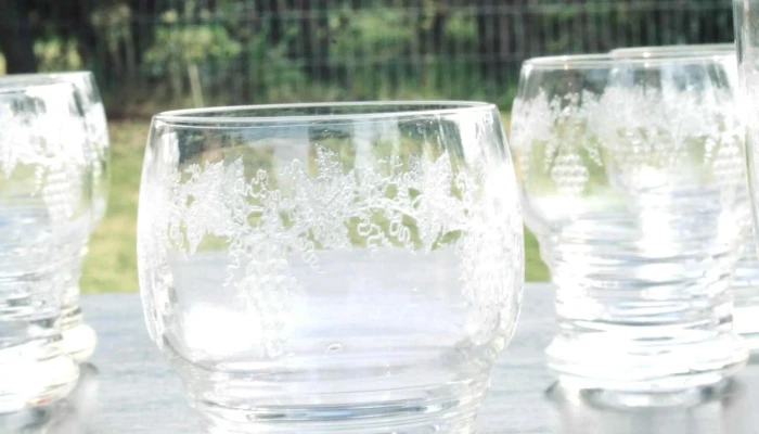 14 Copas Y Vasos En Cristal Labrado Y 1 2 - 15-08-2021