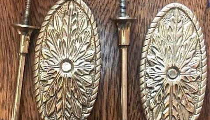 2 Ganchos De Cortina De Bronce Macizo Ov 1 - 30-07-2021