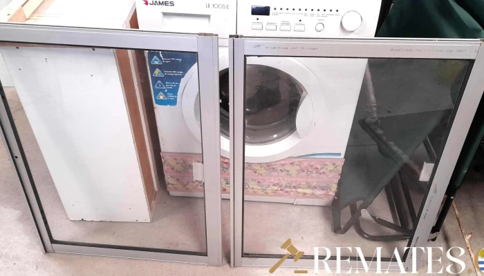 2 Hojas De Ventana De Aluminio Con Vidrio