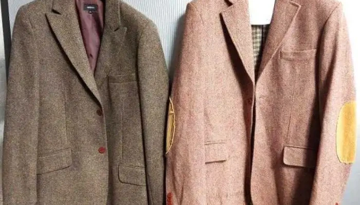 2 sacos talle M para hombre en paño de lana, multicolores