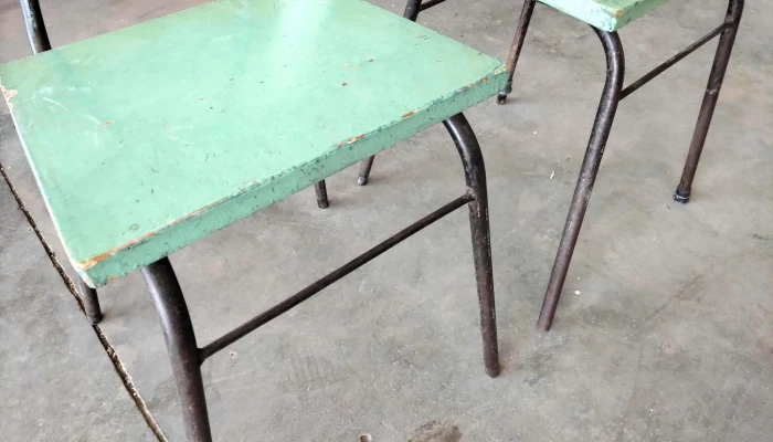 2 Sillas De Hierro Asiento Y Respaldo D 3 - 17-06-2021