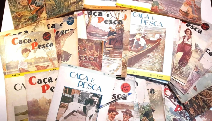 40 Gran lote de revistas de Caza y Pesca Brasileras anios 1940s