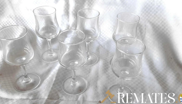 6 copas de cristal