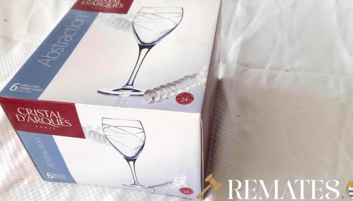 6 copas tipo champang  de cristal