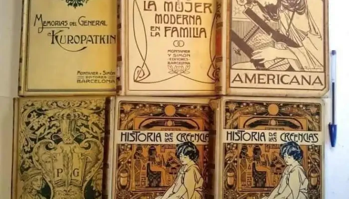6 libros de Edit Montaner y Simon Barcelona sobre Antologia Americana, Mujer Moderna, Historia de las Creencias, etc