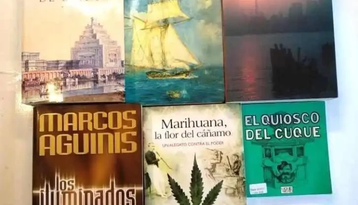 6 Libros: Marihuana, El Quiosco de Cuque, Sombras sobre el Hudson, La Caceria, etc
