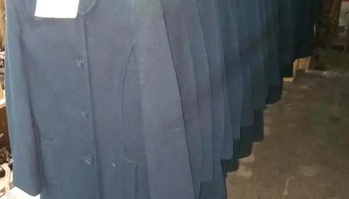 60 saco de paño lana azul, para dama talle S