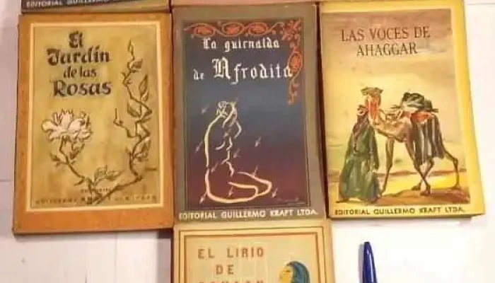 7 libros de Edit. Gullermo Kraft Ltda. Tematica arabesca