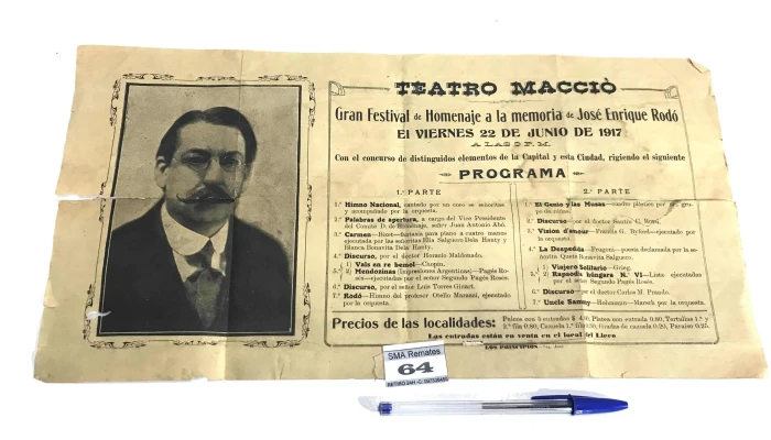 Antiguo Afiche Programa De 1917 -  1 - 22-08-2021