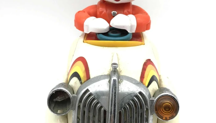 Auto Con Oso Antiguo De Plastico -  3 - 22-08-2021