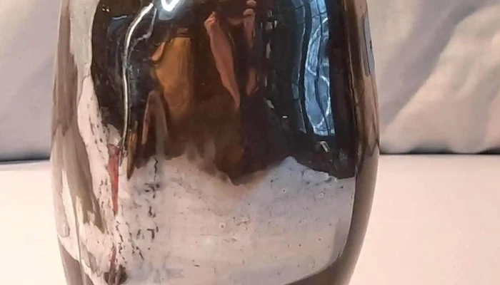 Caramelera espejada forma de pingüino (tapa no original con avería)