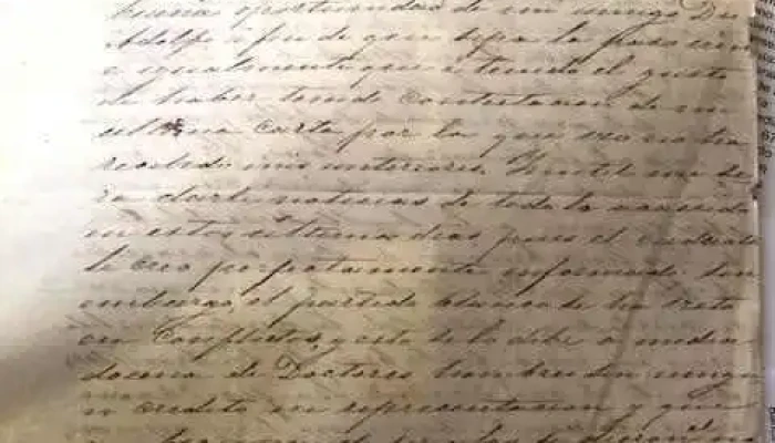Carta al Coronel Diego Lamas, Montevideo 1855 enviada por A. Urtubey