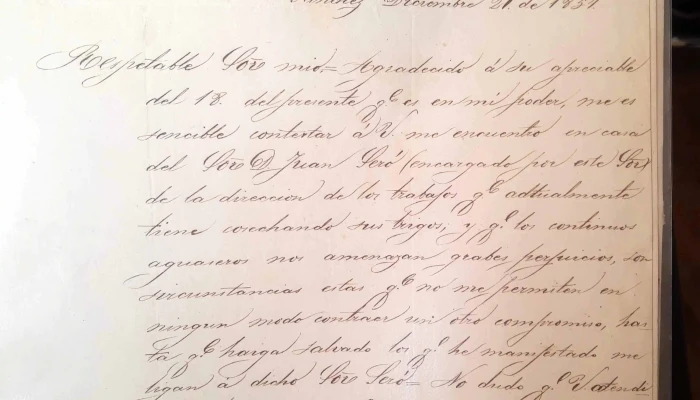 Carta al Coronel Diego Lamas, Sanchez diciembre 1857