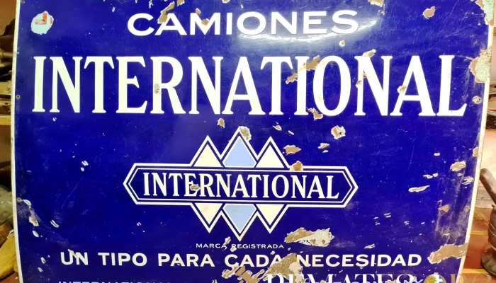 Cartel Esmaltado Ingles Antiguo Interna 1 - 17-06-2021