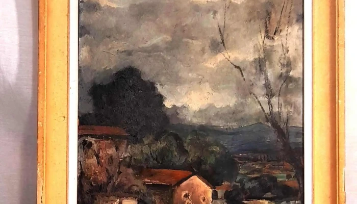 Cuadro pintura al oleo original firmado año 1942