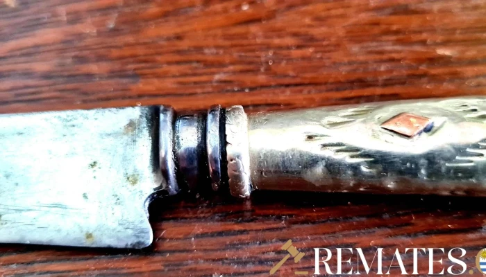 Cuchillo Antiguo Plata Y Oro Franz Wenk -  3 - 17-06-2021
