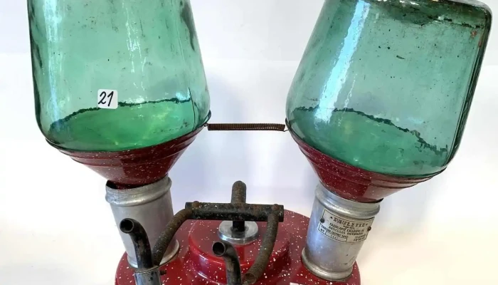 Dispensador Paulette Esmaltado Con 2 Damajuanas De 5lts
