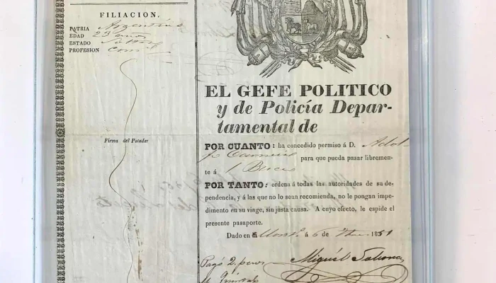 Documento Pasaporte 1831 -  1 - 06-12-2020