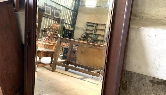 Espejo Biselado Marco De Madera 1m X 1,51 Alto