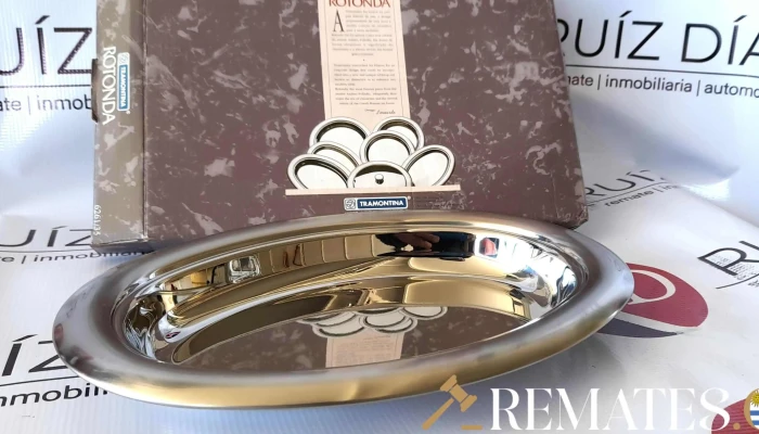 fuente oval de acero inox