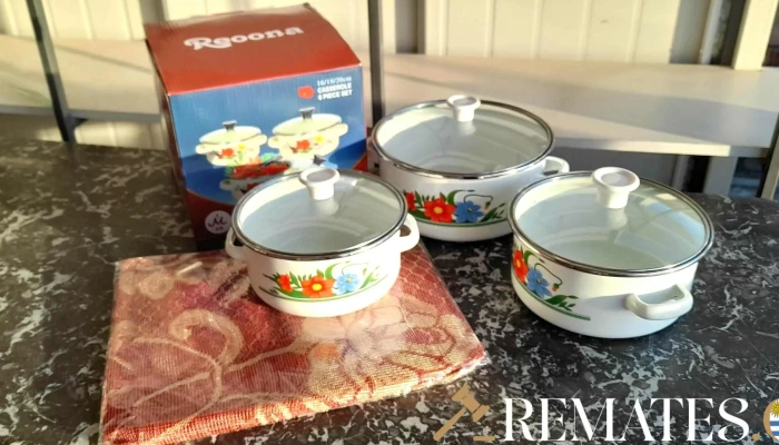 juego de 3 caserolas tipo esmaltadas 6 ps