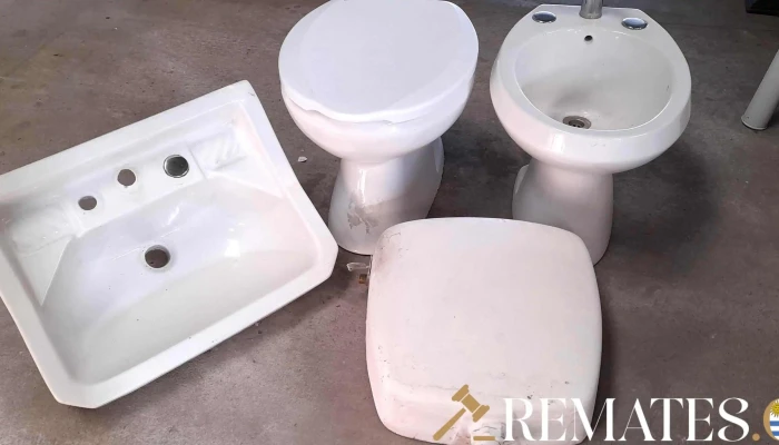 juego de baño, inodoro, videt, pileta y cisterna