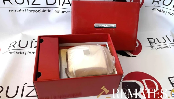 mantequera base de acero inox y campana de loza