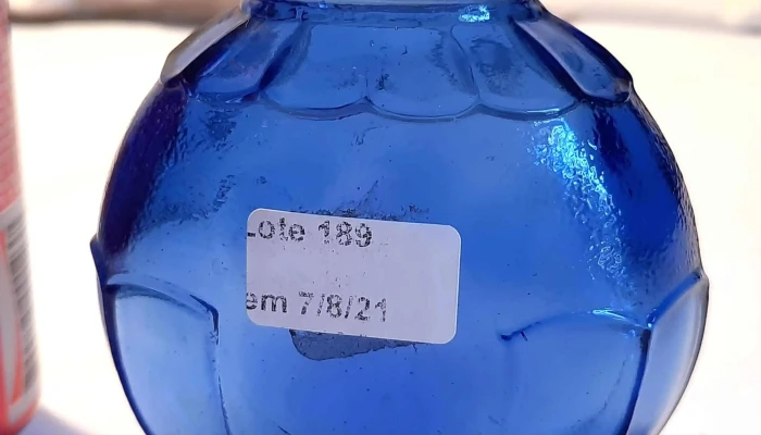 Mate Galleta vidrio azul