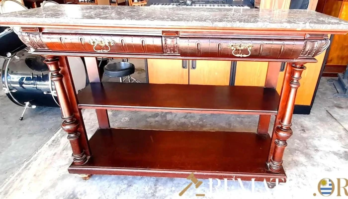 Mesa De Arrime Cedro Con Marmol Negro Ve 1 - 17-06-2021