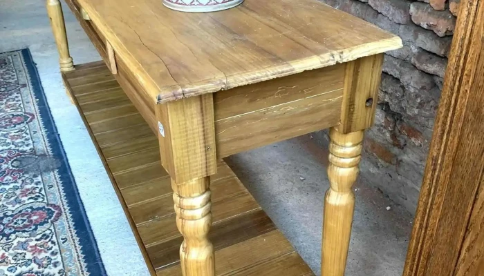 Mesa De Arrimo 2 Cajones Patas Torneadas 2 - 06-12-2020