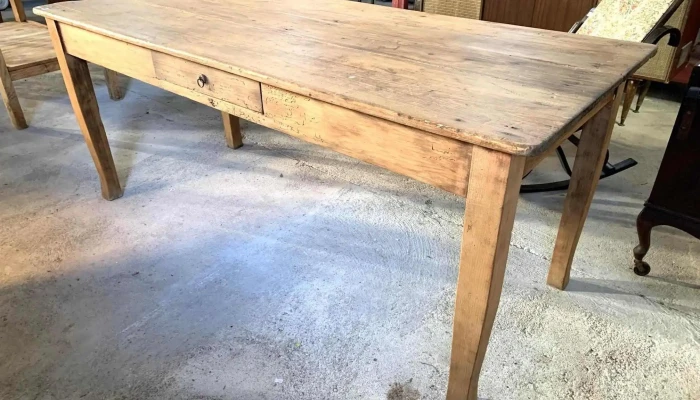Mesa En Pino Con Cajon 180 X 079 X 07 2 - 06-12-2020